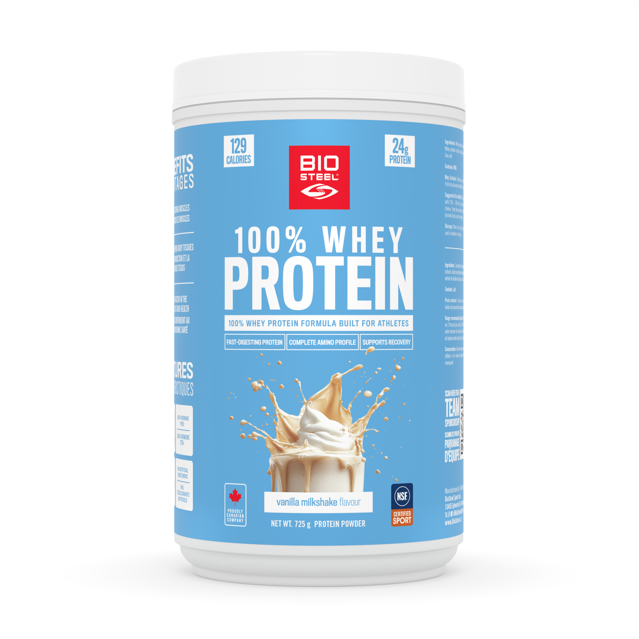 100% WHEY PROTEIN / Vanille - 25 portions
