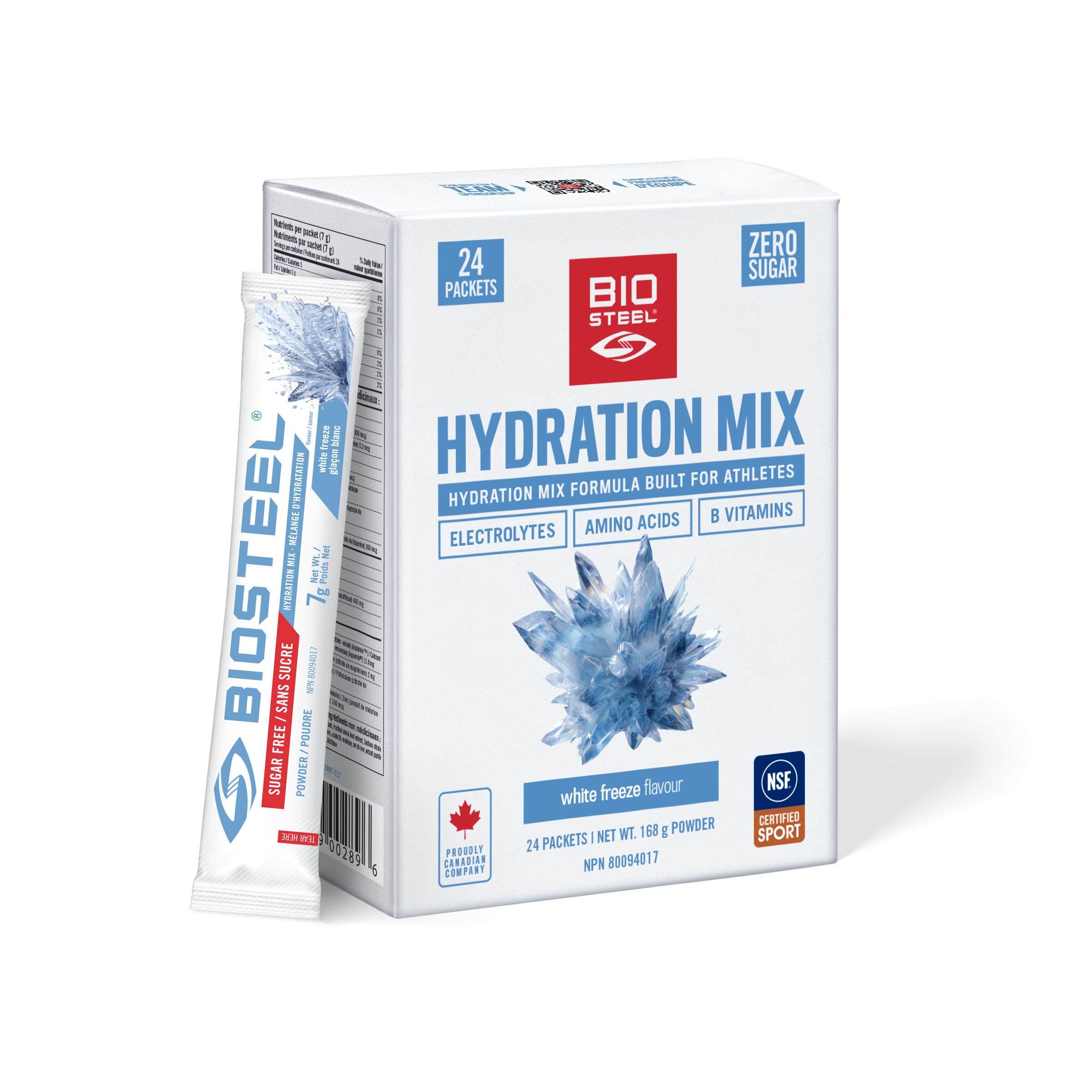 HYDRATION MIX / White Freeze - 24 Packets – BioSteel