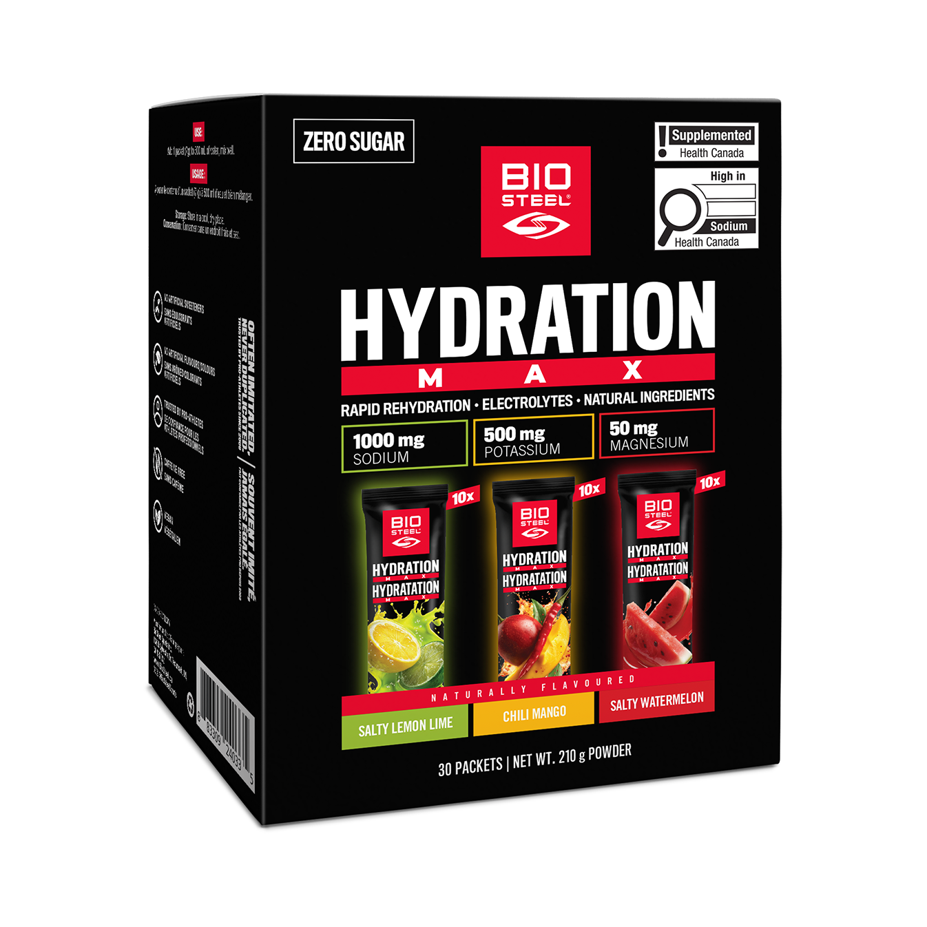 Hydration MAX / Variety Pack - 30 Packets (Salty Lemon Lime, Chili Mango, Salty Watermelon)
