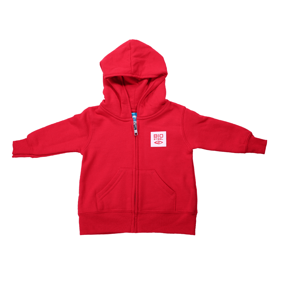 Sweat à capuche BioSteel rouge pour bébé (6 mois)