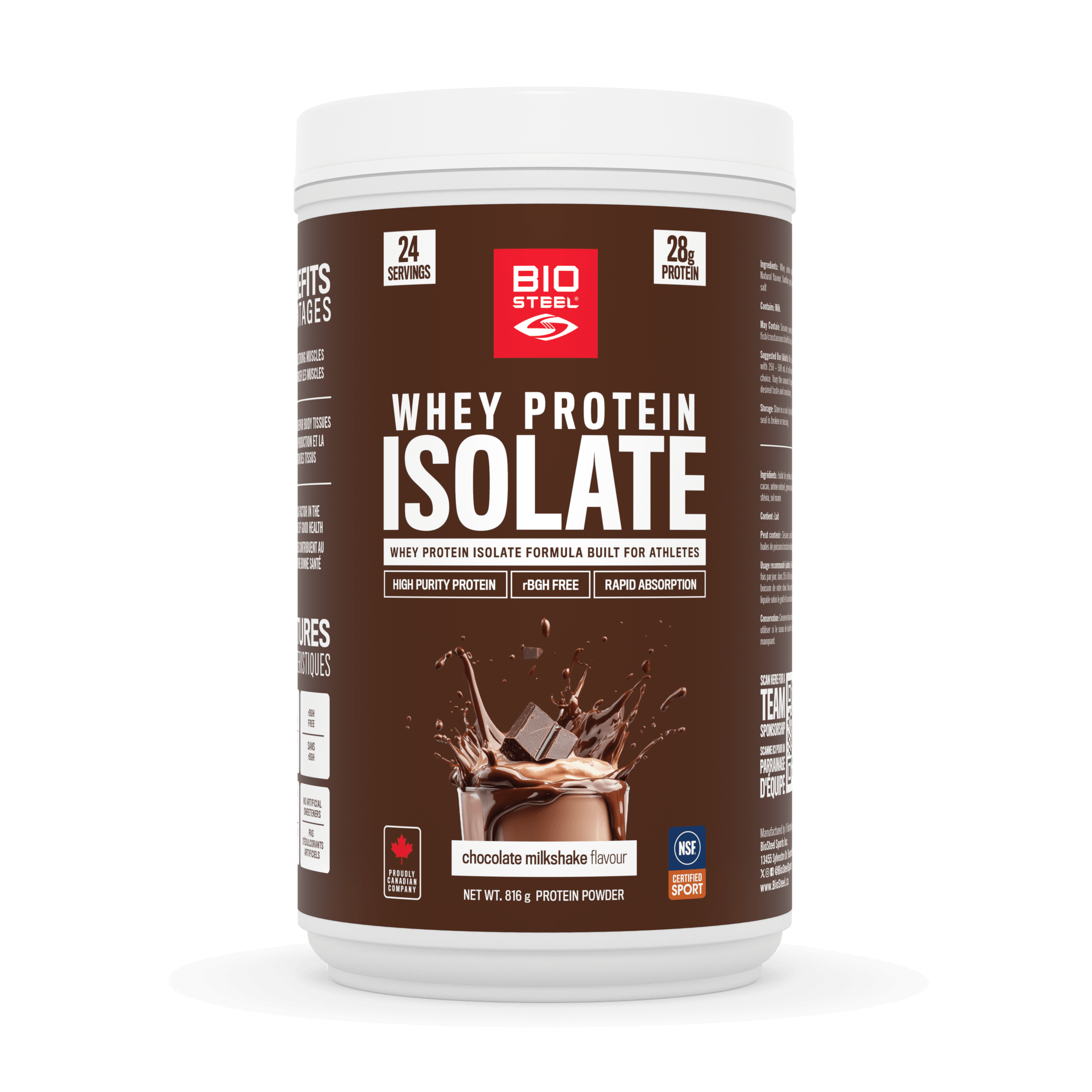 ISOLAT DE PROTÉINES DE LACTOSÉRUM / Chocolat - 24 portions