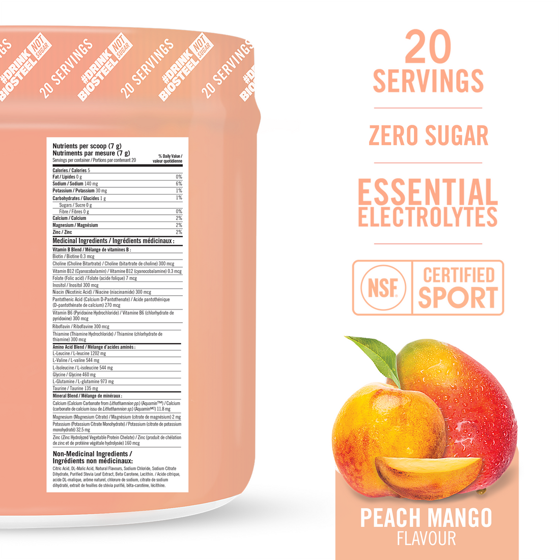 HYDRATION MIX / Peach Mango - 20 Servings