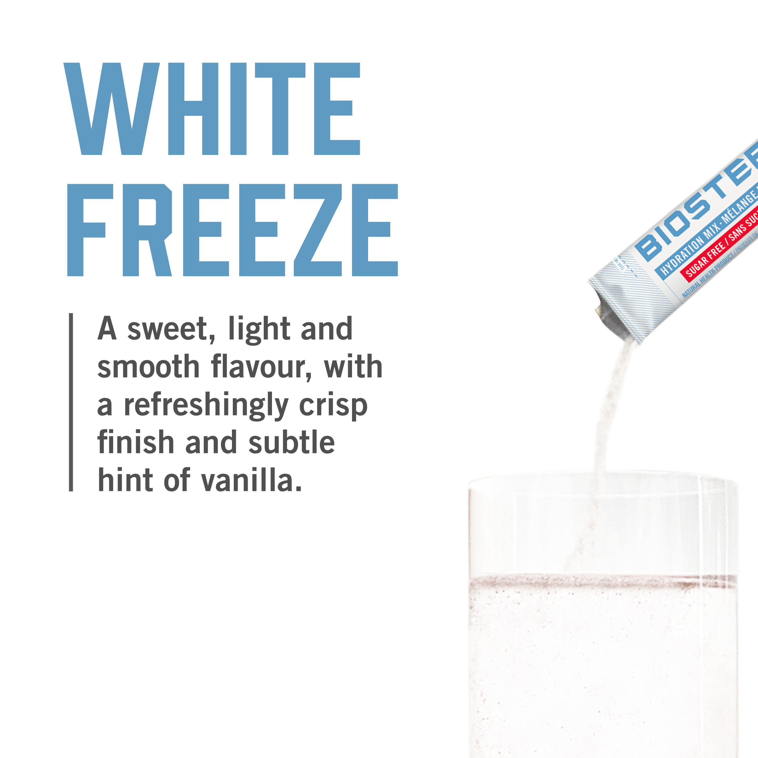 HYDRATION MIX / White Freeze  -  24 Serving Packets