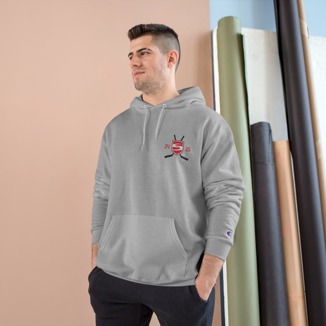 BioSteel Sports Academy Crest Monogram Champion Hoodie BioSteel Canada