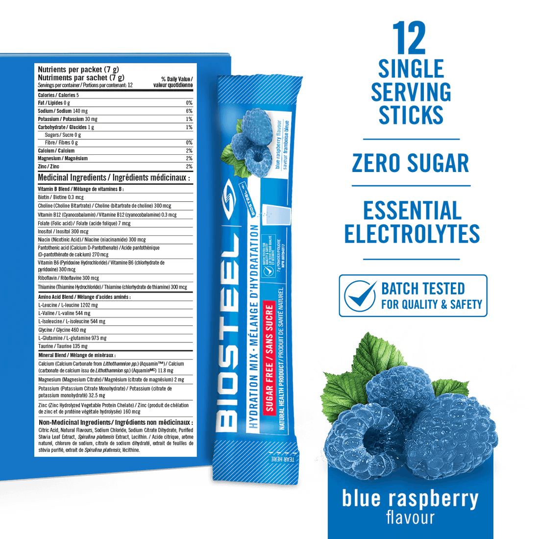 HYDRATION MIX / Blue Raspberry - 12 Servings