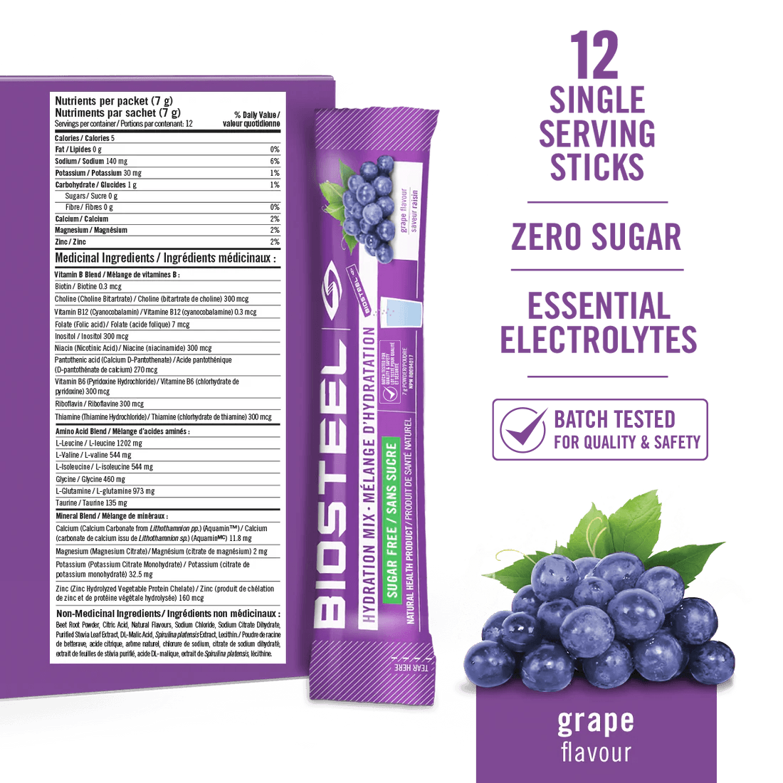 HYDRATION MIX / Grape - 12 Servings