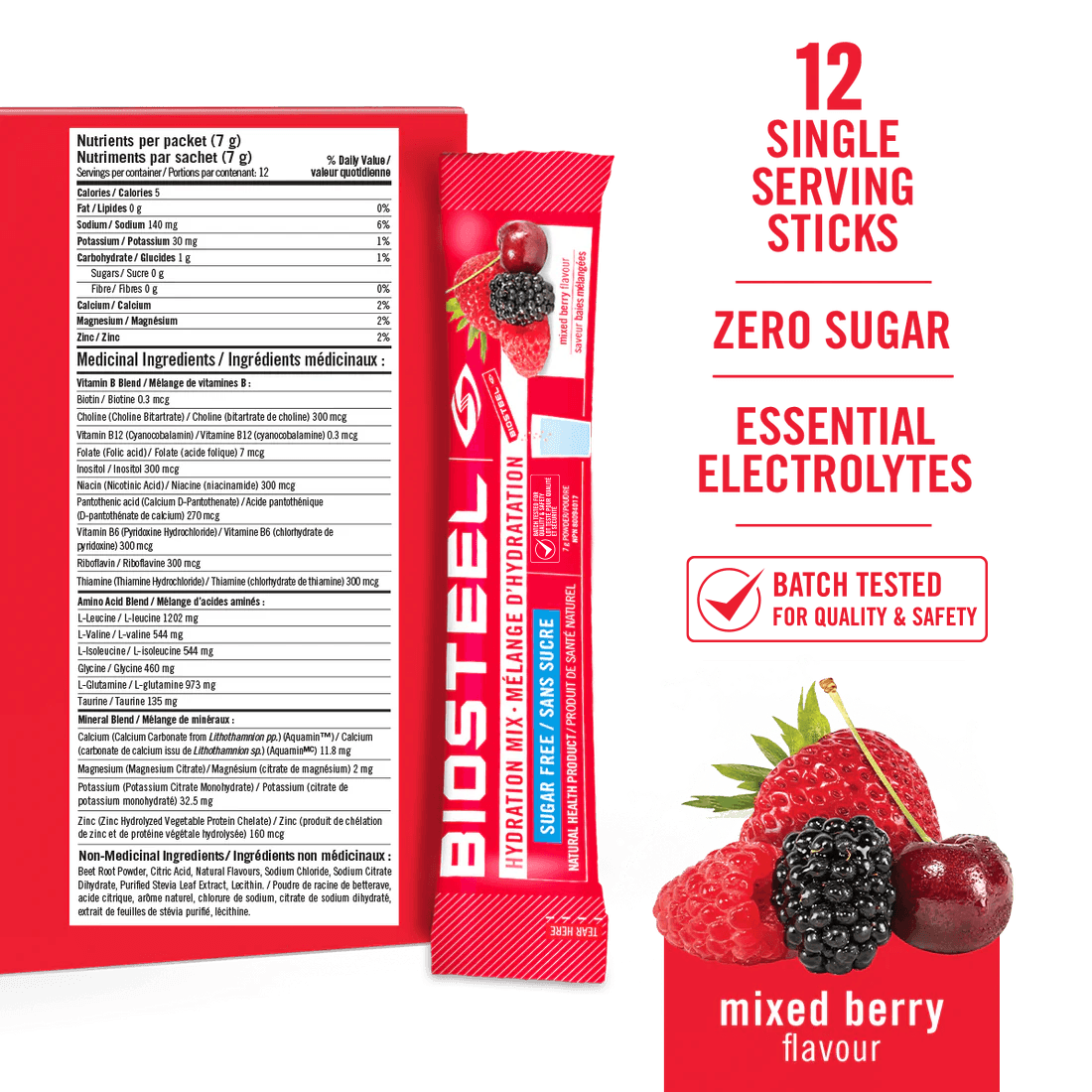 HYDRATION MIX / Mixed Berry - 12 Packets