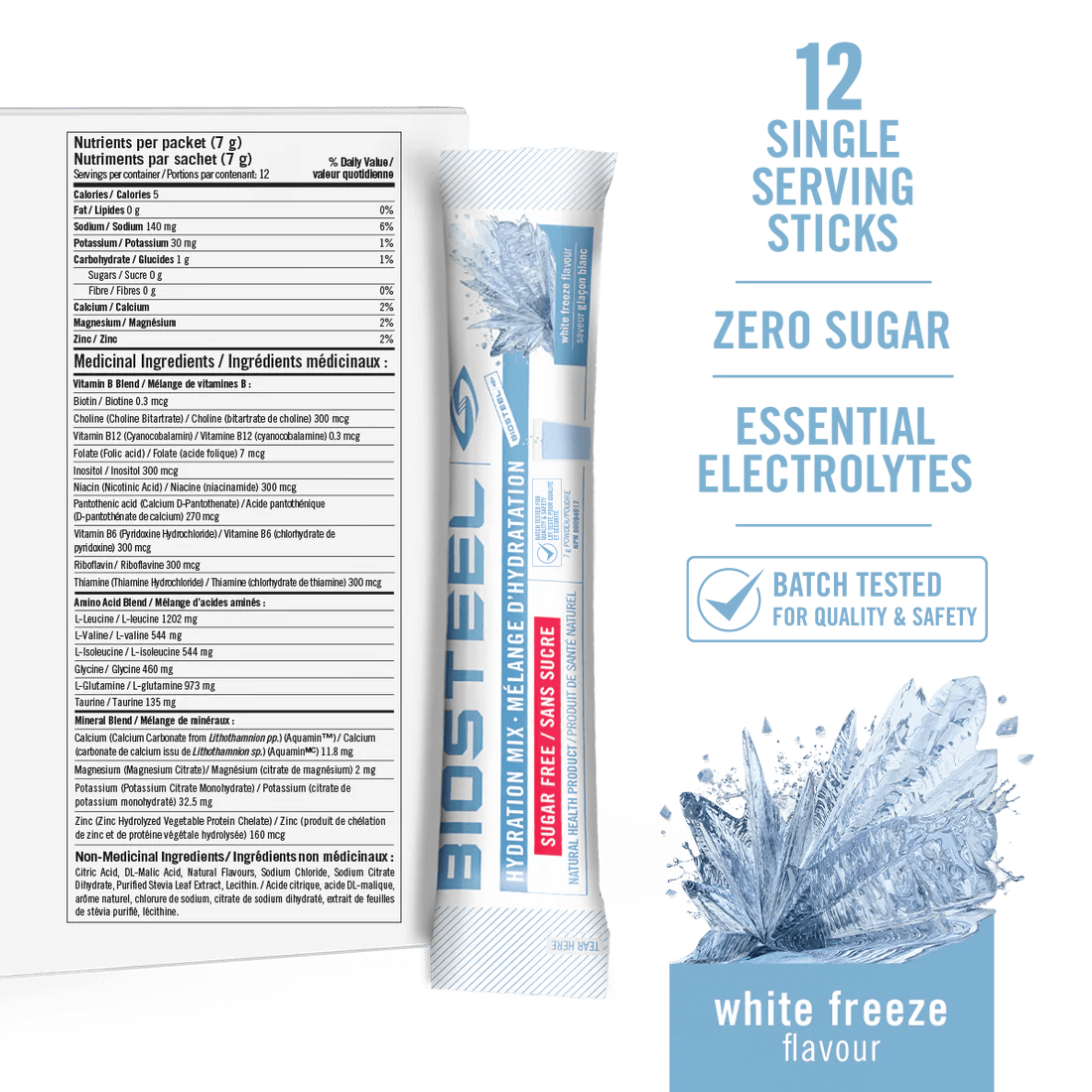 HYDRATION MIX / White Freeze - 12 Servings