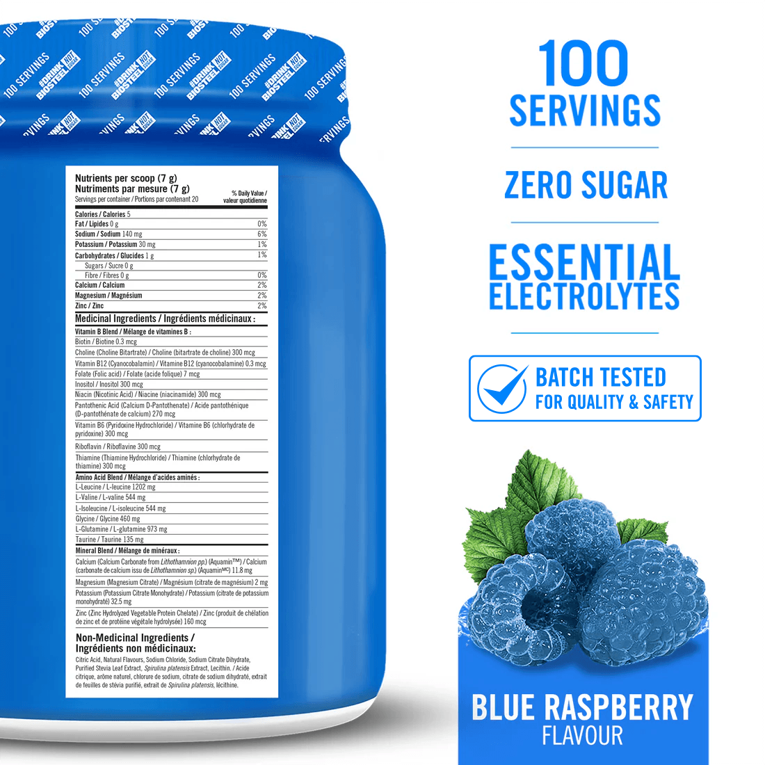 HYDRATION MIX / Blue Raspberry - 100 Servings