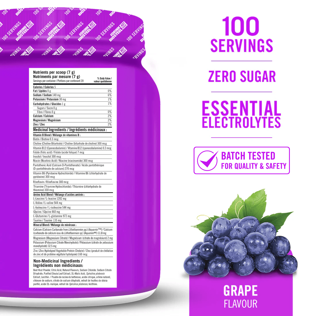 HYDRATION MIX / Grape - 100 Servings