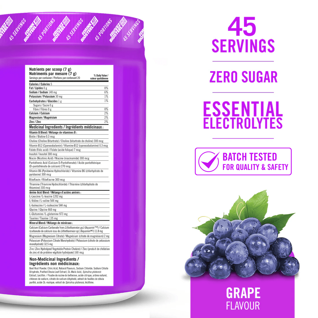 HYDRATION MIX / Grape - 45 Servings