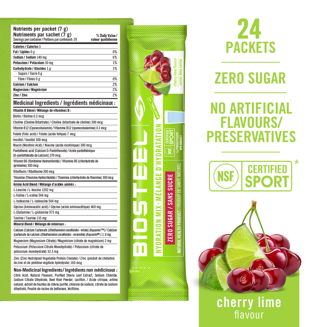 HYDRATION MIX / Cherry Lime - 24 Serving Packets
