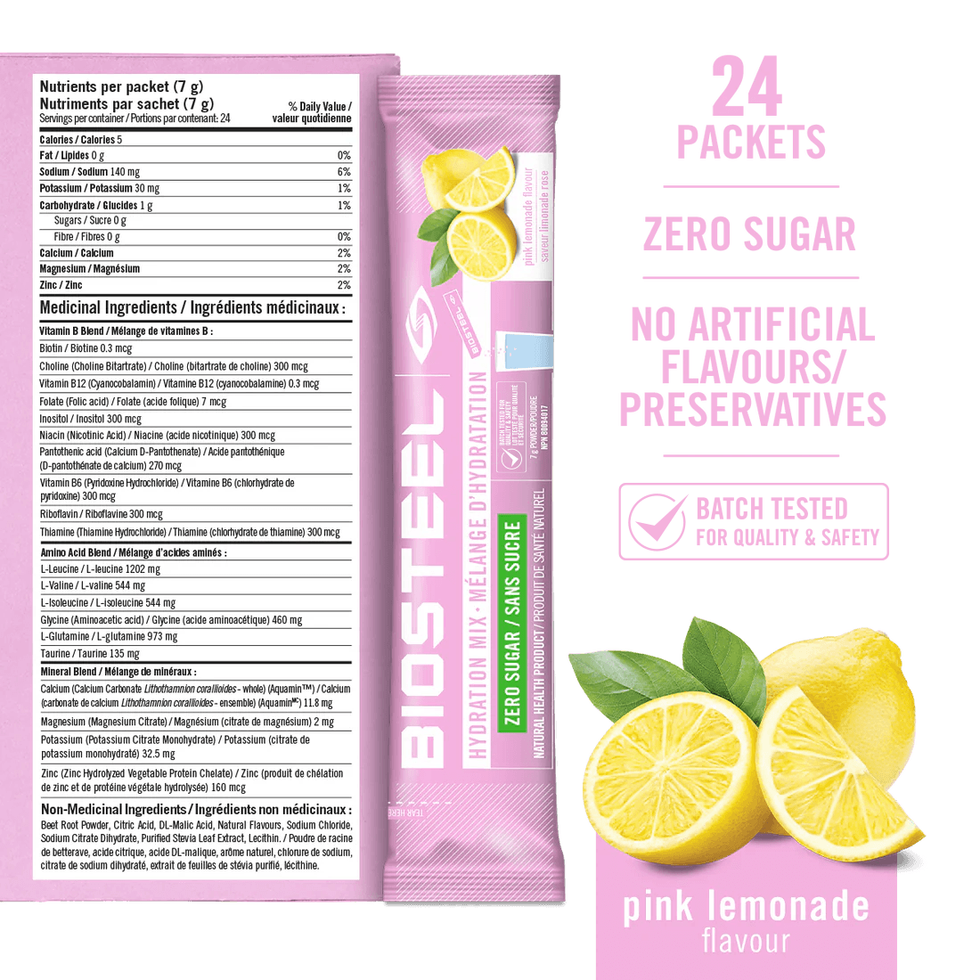 HYDRATION MIX / Pink Lemonade - 24 Serving Packet