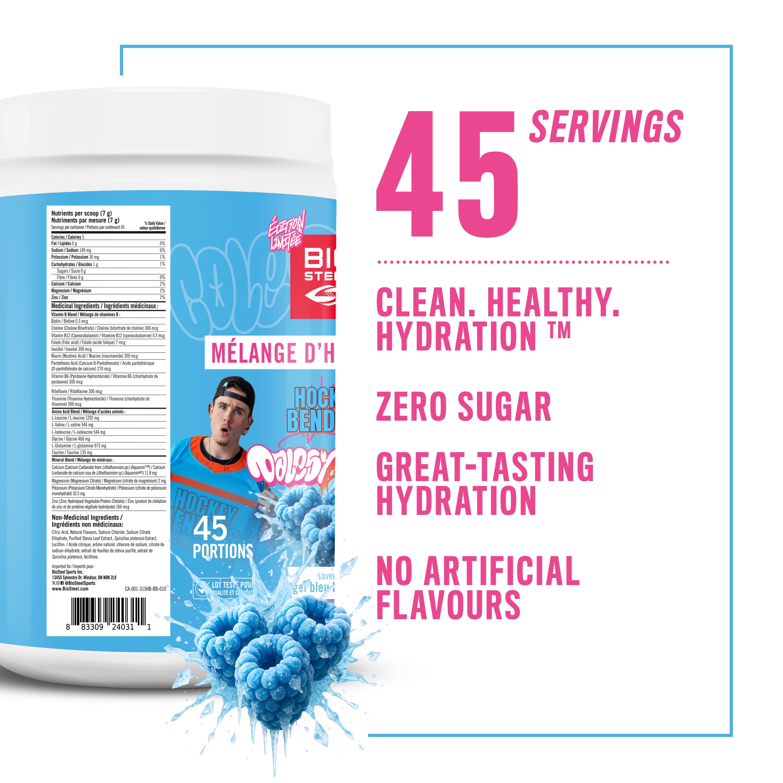 BioSteel x Hockey Benders / Bender Blue Frost Hydration Mix