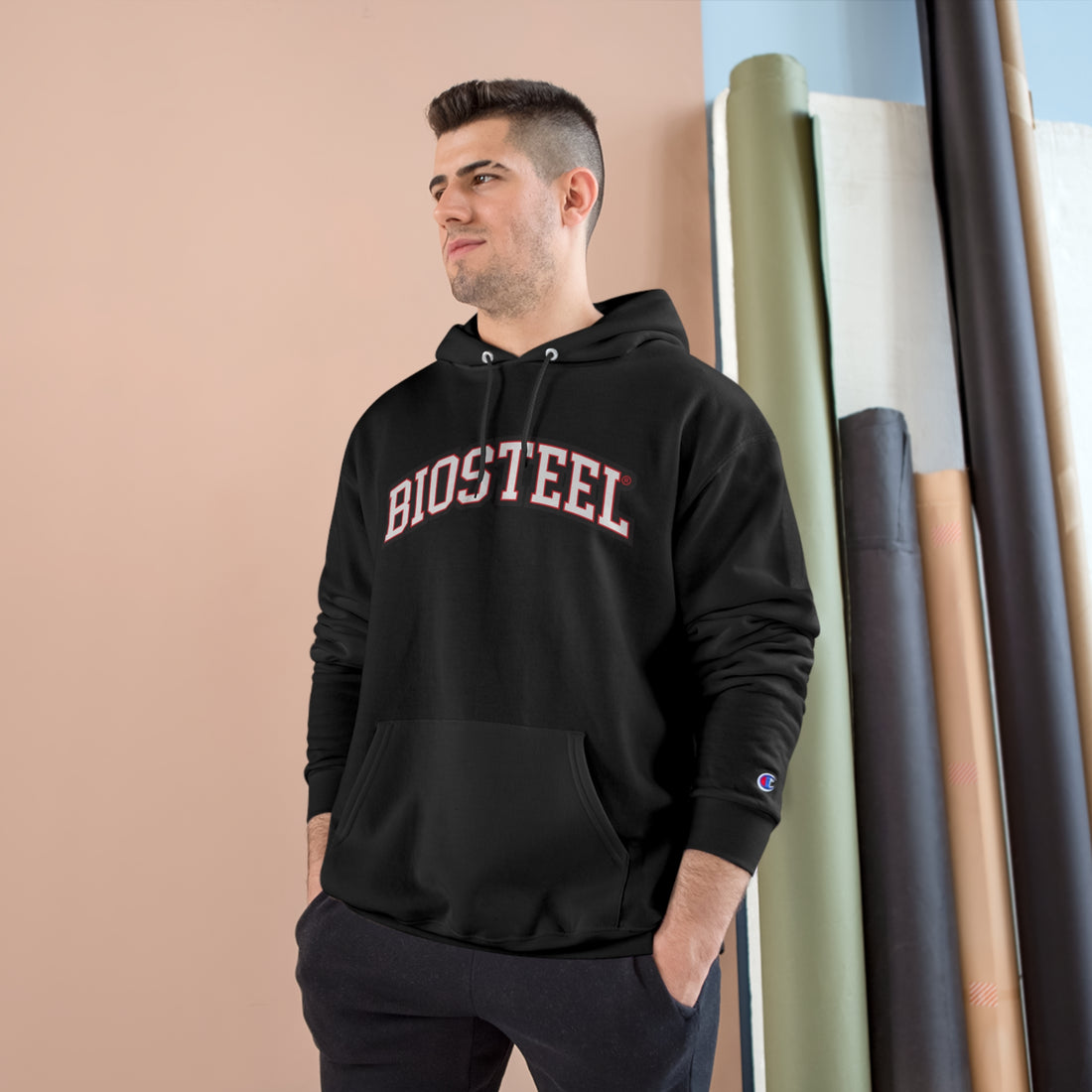 BIOSTEEL VARSITY WHITE / RED | Champion Hoodie