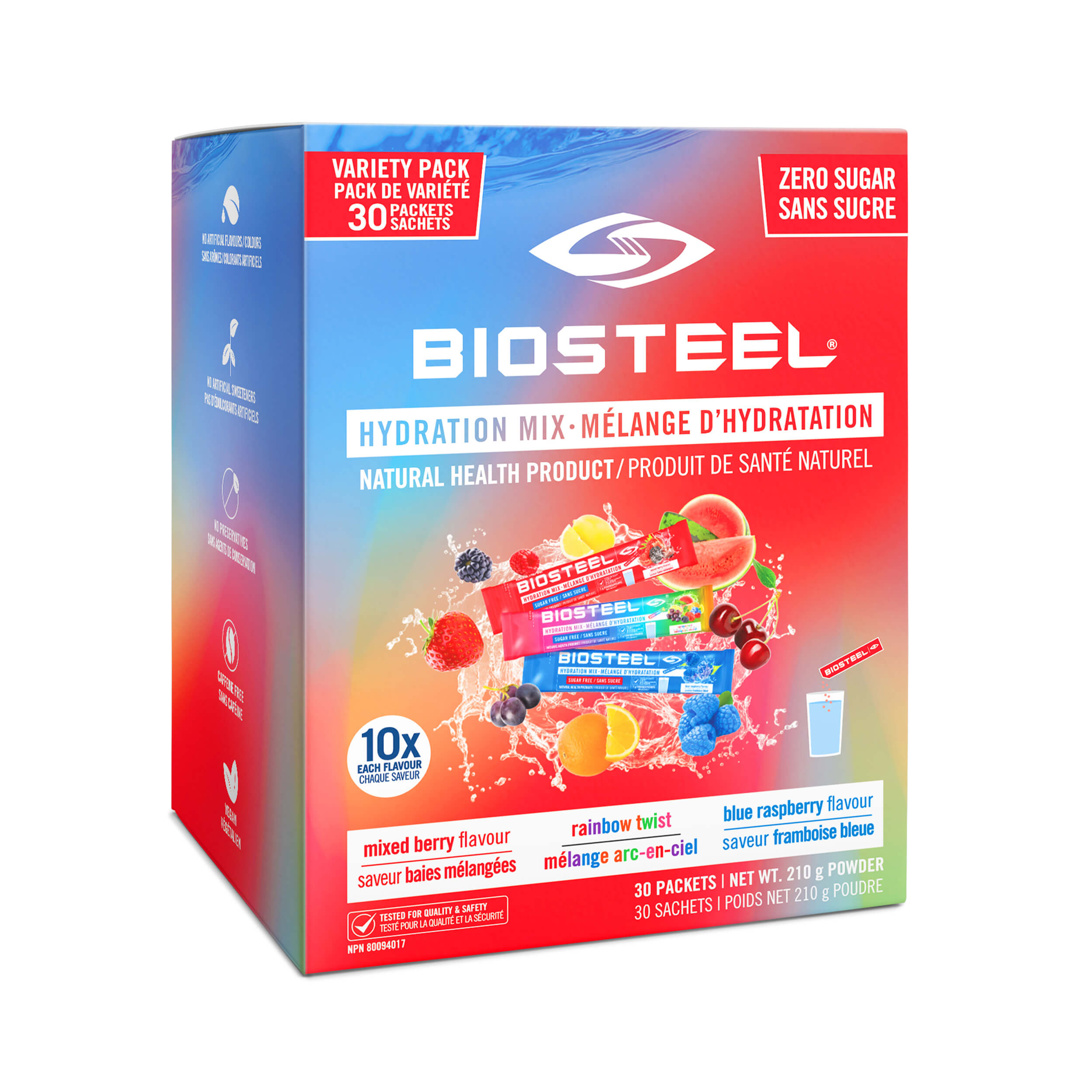 Biosteel Box HYDRATION MIX / Variety Pack - 30 Packets – BioSteel