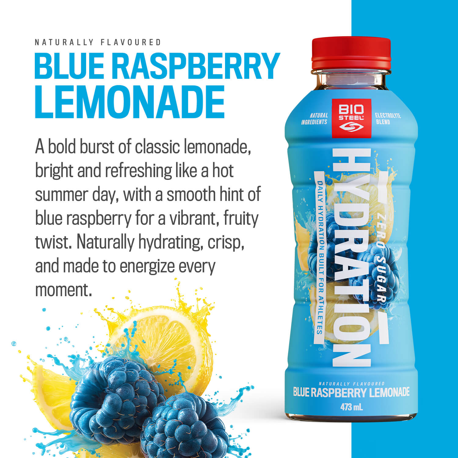 Bio Lemonade Hydration Drink / Blue Raspberry Lemonade - 12 Pack – BioSteel