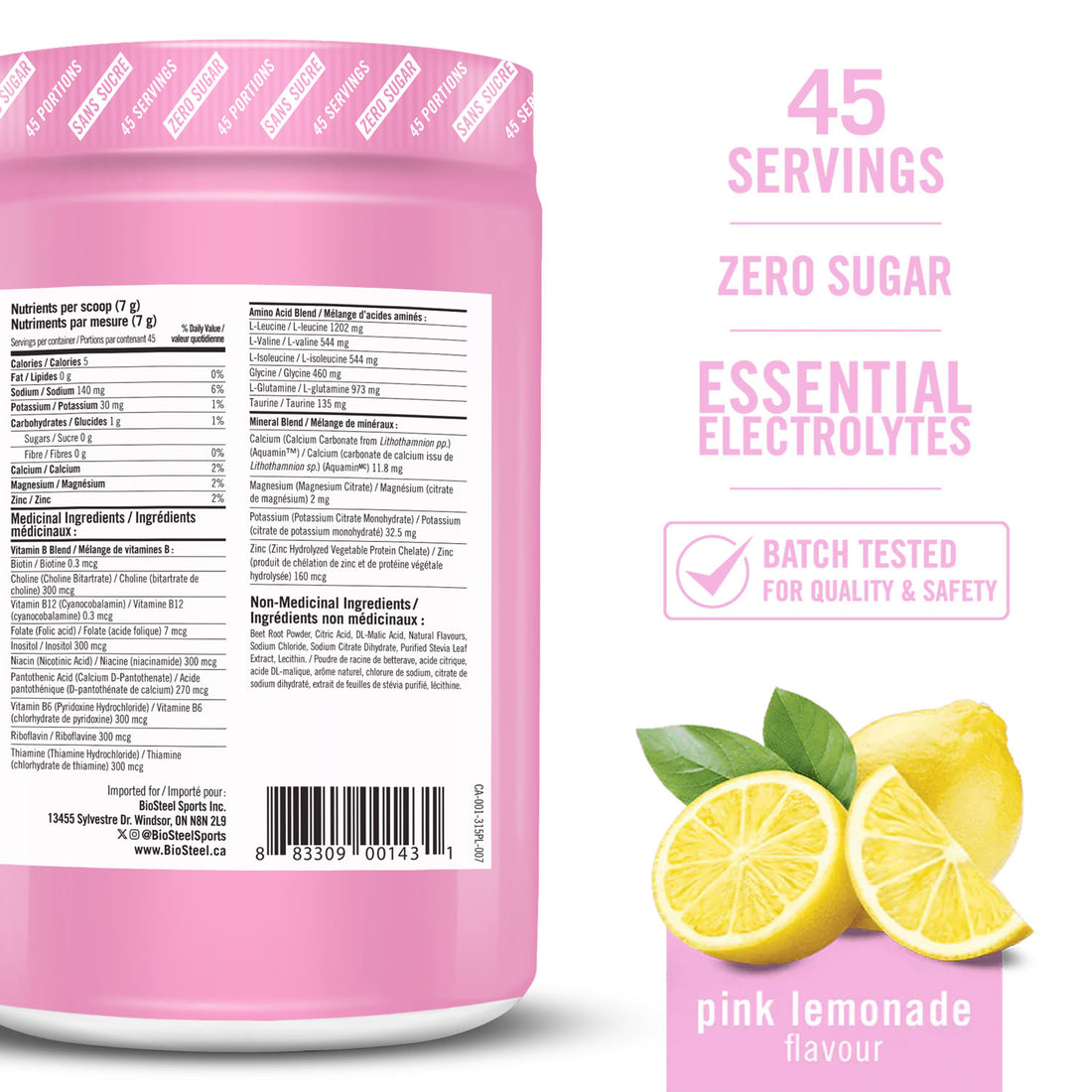 HYDRATION MIX / Pink Lemonade - 45 Servings