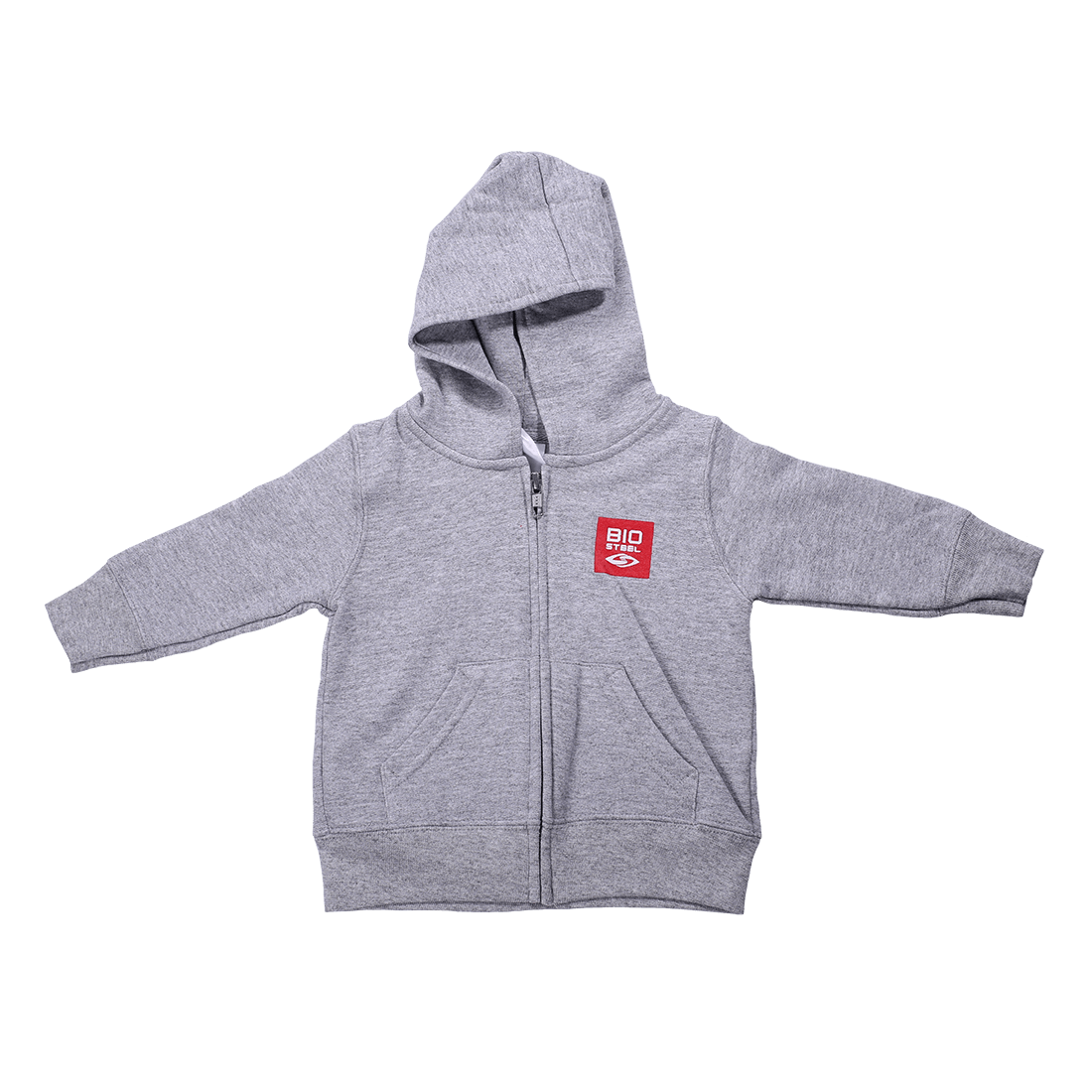 Sweat à capuche bébé BioSteel gris (12 mois)