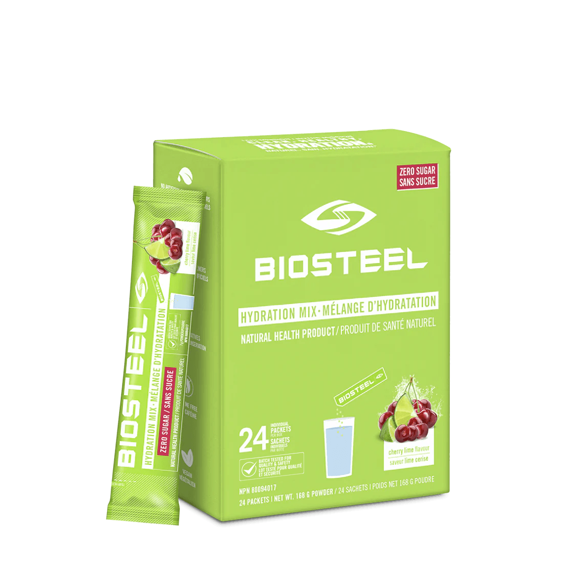 MÉLANGE HYDRATANT / Cerise citron vert - Paquet de 24 portions – BioSteel