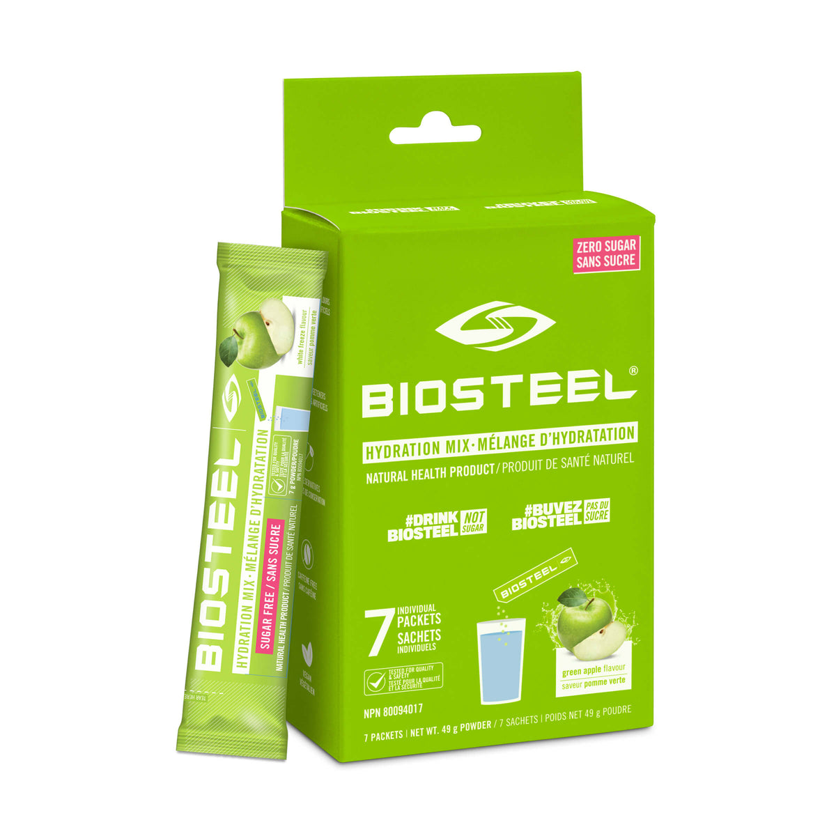 Hydration Mix   Green Apple - 7 Serving Packets – Biosteel – Canada