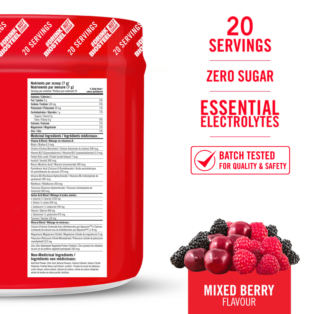 HYDRATION MIX / Mixed Berry - 20 Servings