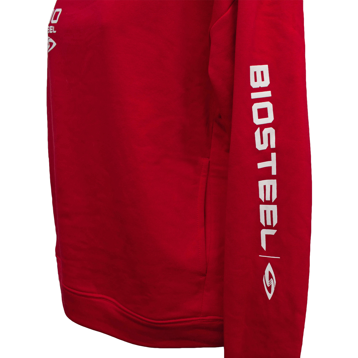 Sweat à capuche BioSteel rouge - Femme