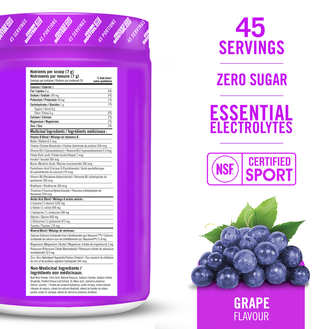 HYDRATION MIX / Grape - 45 Servings