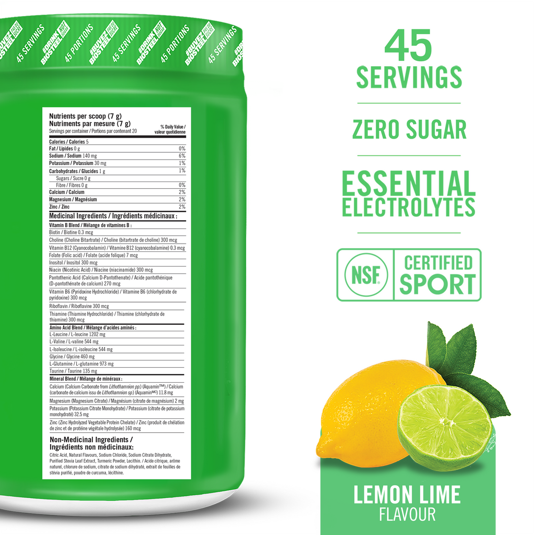 HYDRATION MIX / Lemon Lime - 45 Servings