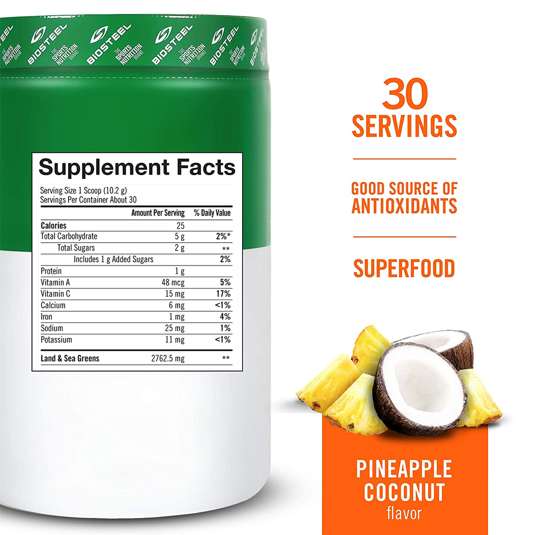 SPORT GREENS / Pineapple Coconut - 30 Servings